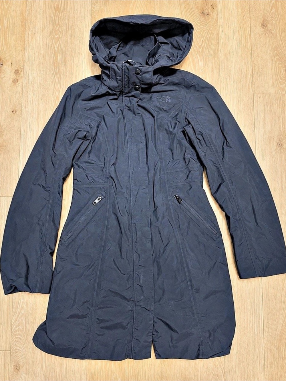 The North Face Metropolis Parka Women's Hooded Trench Coat Black